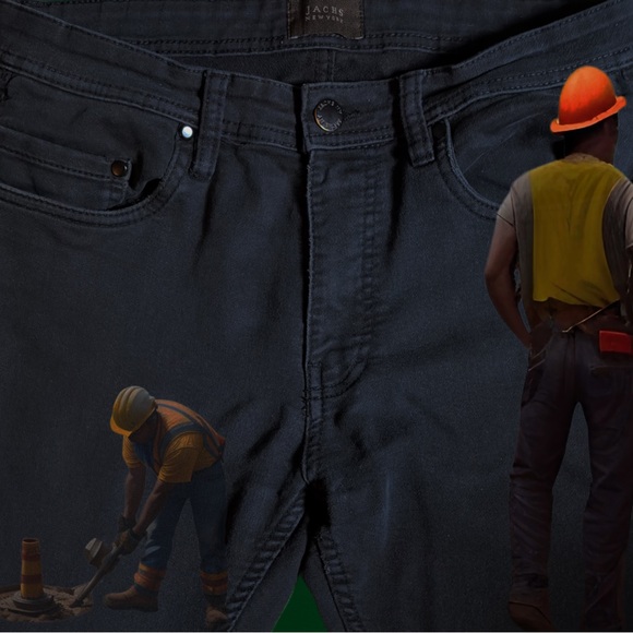 Excellent Jachs New York Classic Black Jeans 32/30 - Picture 5 of 9